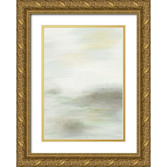 Lee, Judson 24x32 Gold Ornate Wood Framed with Double Matting Museum Art Print Titled - Gentle Green Good