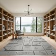 thumbnail image 2 of ODIKA 9'x12' Black Gray Geometric Marled Design Washable Area Rug Modern Handwoven Abstract Pattern Style for Dining Room, Basement, Large Office, Non-Slip Chair-Friendly, 2 of 7