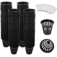 thumbnail image 1 of GFDYREE 2 inch Net Pots for Hydroponics 100 Packs with Plant Lable Heavy Duty, Reusable, UV Resistant Slotted Mesh Net Cups for Tower Gardens, Clone Machine, Aeroponics System (2 inch 100 Pa, 1 of 6