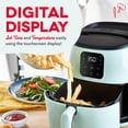 thumbnail image 3 of DASH Tasti-Crisp™ Horno freidora de aire eléctrico, 2.6 cuartos de galón, Aqua – Freidora de aire compacta para alimentos más saludables en minutos, ideal para espacios pequeños, apagado automático,, 3 of 5