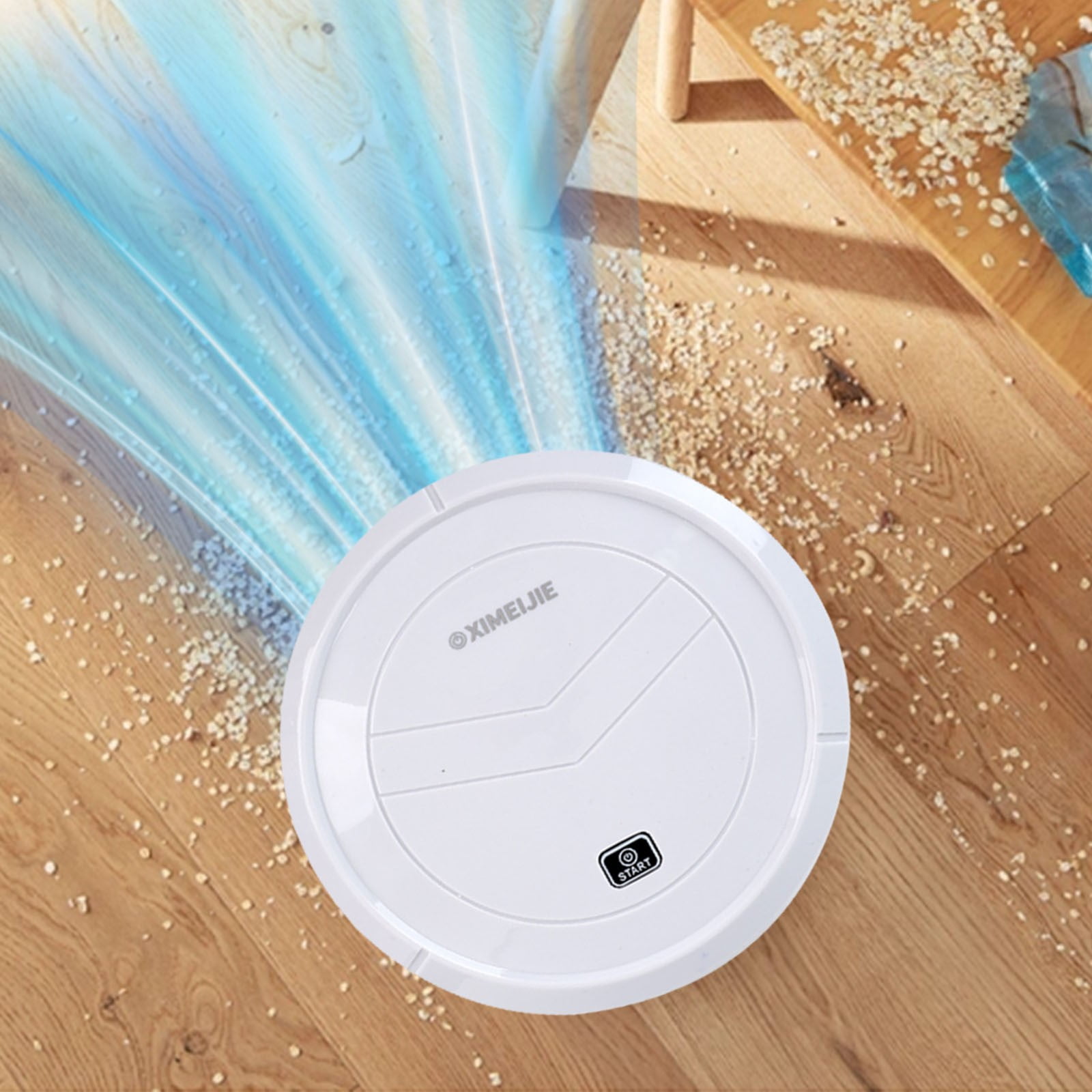 Oggfader Robot Vacuum Mini Sweeping Robot Home Suction Mop 2 in 1 Sweeping Robot Promotional Gift White