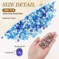 thumbnail image 2 of Uxcell 1900 Paquete de Cuentas de Vidrio a Granel, Cuentas Redondas Mini Espaciadoras de 1.3mm para Fabricación de Joyas de Pendientes, Collares, Pulseras, Cadena, Serie Azul, 2 of 6