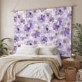 thumbnail image 3 of Purple Flower Tapestry for Bedroom Wall Hanging Tapestry, Ombre Botanical Watercolor Floral Spring Ceiling Backdrop Tapestries Poster Blanket Wall Decor for Teens Room Living Room Dorm 39" x 59", 3 of 8