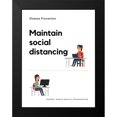 thumbnail image 2 of ArtsyQuotes 15x18 Black Modern Framed Museum Art Print Titled - World Health Organization Quote: Maintain Social Distancing, 2 of 5