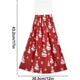 thumbnail image 3 of SKYSONIC 2 PCS Christmas Tree Hand Towels with Hanging Loop for Bathroom and Kitchen, Hanging Band Towel - Buffalo Plaid Christmas Tree Kitchen Dish Cloth and Bathroom Hand Towels Set , 12"x17", 3 of 6