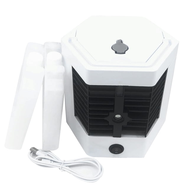 Mini enfriador de aire, aire acondicionado portátil, humidificación Personal, ventilador enfriador de aire evaporativo para dormitorio, escritorio de oficina
