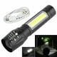 thumbnail image 1 of Mini Zoom estirable LED luz de trabajo fuerte linterna recargable por USB Rojo Verde, 1 of 5
