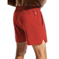 thumbnail image 3 of MIER Men's 5" Quick-Dry Running Shorts with Pockets – Lightweight Athletic Workout Shorts, Red, S, 3 of 7