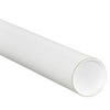 Bulk Pack: 24 White Shipping Tubes, 3x15", Caps Included