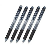 Pentel Energel X Rubber Grip & Click Retractable Fine Line, Needle Tip -BLN-105- Cost Performance Model -0.5mm-black Ink-value Set of 5 (with Our Shop Original Description of Goods)