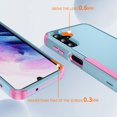 thumbnail image 7 of Compatible with Samsung Galaxy A13 5G Case, Hybrid Heavy Duty Military Grade Full-Body Drop Shockproof Heavy Duty Dustproof 3-Layers Rugged Anti-Scratch Cover Wireless Charging, Green/Pink, 7 of 7