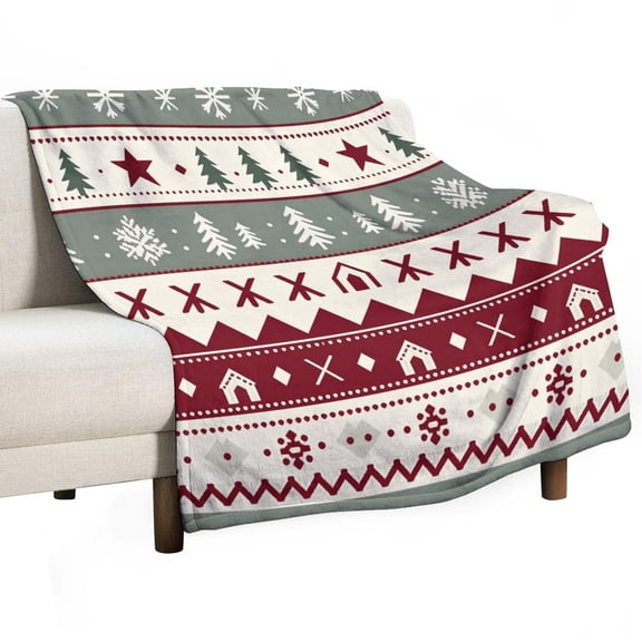 Christmas Snowflake Deer Throw Blanket for Women, Men- Super Soft Plush Blanket Throw Fleece Blanket Animal Blanket