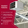 thumbnail image 3 of Reznor 120,000 BTU Gas Unit Propane Garage Heater, Warehouse, and Indoor Shop Heater | LP Fueled, Quiet Forced Air, Ceiling Mount, Low Static Propeller | Vertical Cat 3 Z-Vent Kit | UDXC-125, 3 of 7