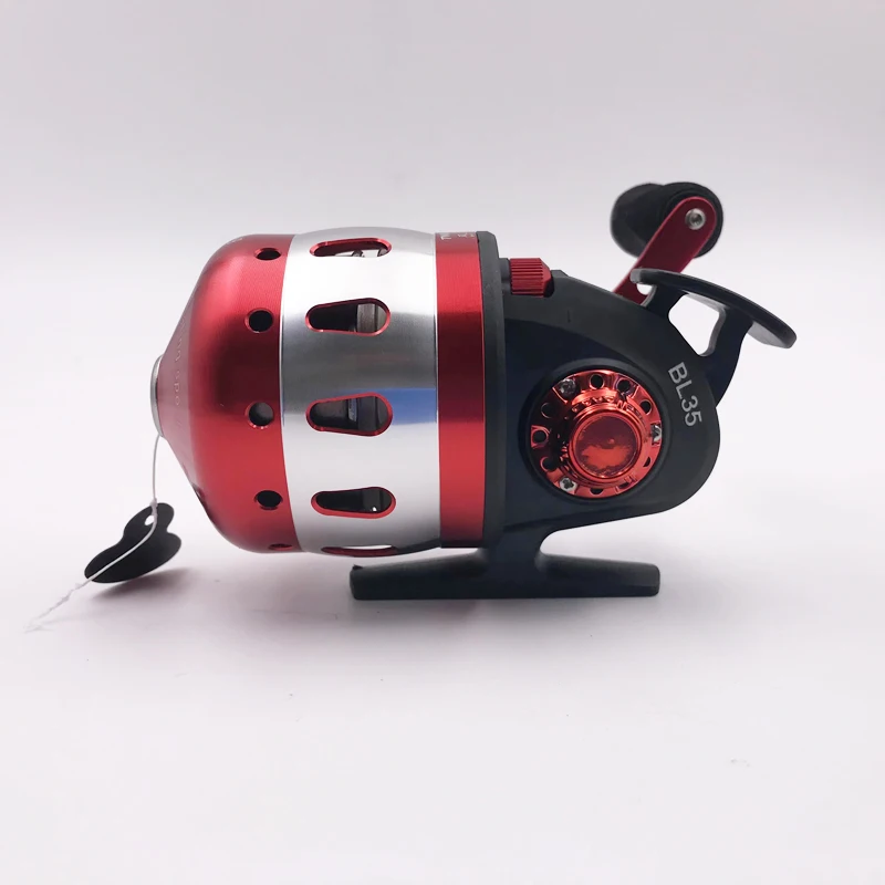 BL35 Fishing Spincast Reel 6+1BB Closed Metal Coil Slingshot Shoot Fish Hunting Outdoor with wristband 5#PE line 55M