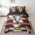 thumbnail image 2 of Castle Fairy Tribal Aztec Bedding Comforter Set,Farmhouse Cow Print King Bedding Sets, 2 of 8