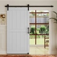 thumbnail image 2 of Miniyam 34 in. x 84 in MDF White H-Shaped Barn Door with Hardware, 2 of 7