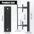 thumbnail image 4 of Langgg Versatile Options Widely Used Sliding Door Handle Black Barn Door Handle With Screws Calming, 4 of 6