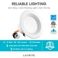 thumbnail image 7 of Luxrite 4 inch LED Recessed Can Lights, 5 Color Temperature, Dimmable, 750 Lumens, Wet Rated, Baffle Trim 16-Pack, 7 of 7