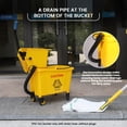 thumbnail image 7 of 35-Qt Commercial Mop Bucket with Side Press Wringer Floor Cleaning Rectangular Mop Bucket on Wheels, Yellow, Including Mop and Mop Head Replacement, 7 of 7