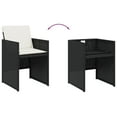 thumbnail image 5 of vidaXL 13 Piece Garden Dining Set with Cushions Black Poly Rattan, 5 of 5