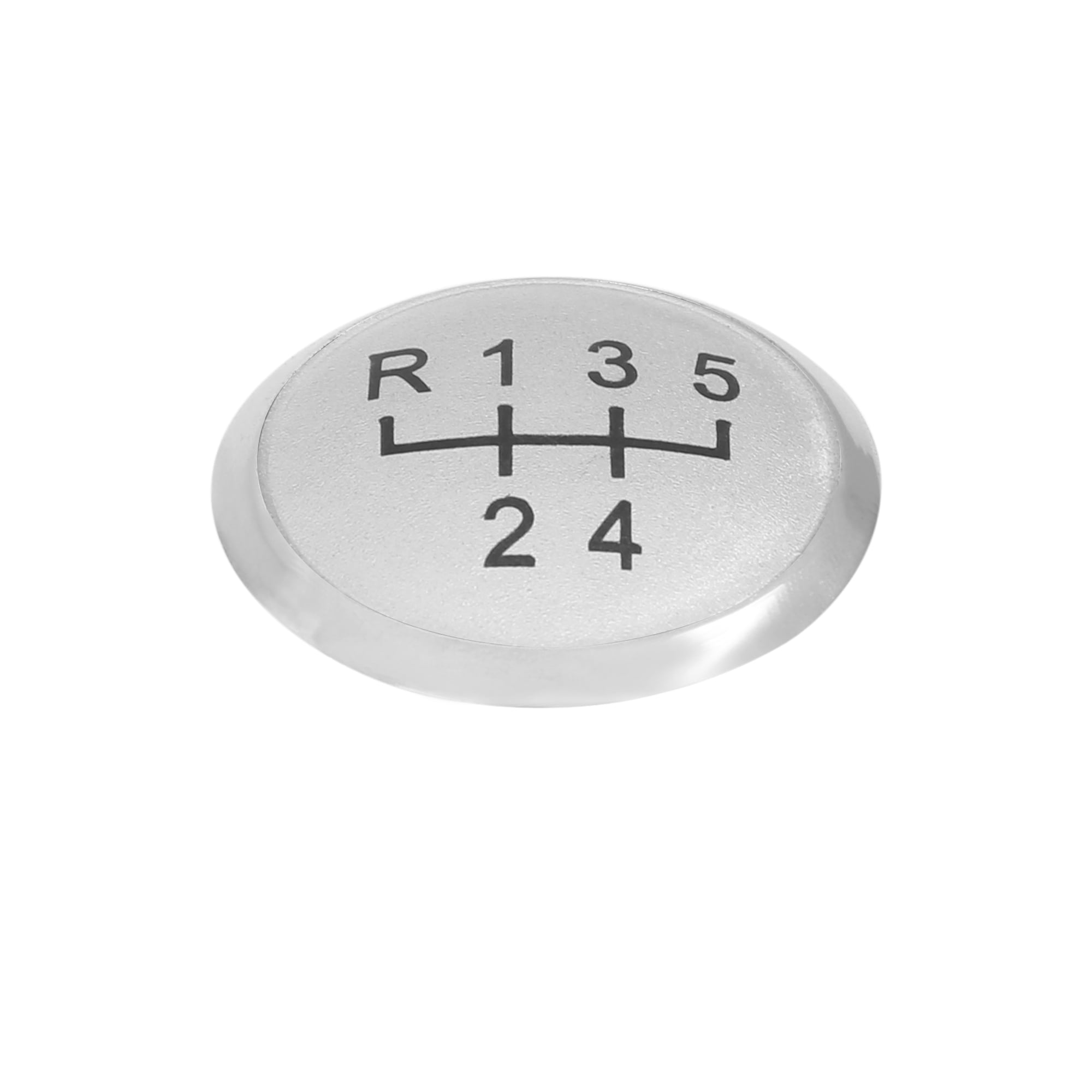 5 Speed Gear Shift Knob Emblem Badge Cover Silver Tone for VW