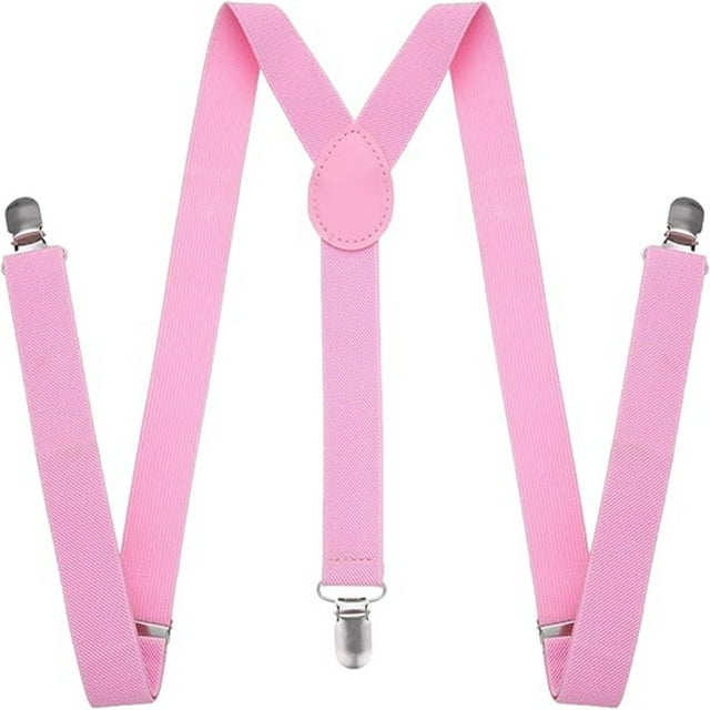 IMENGL Liquidation! Clip de Fixation Delayuji pour Hommes Bretelles Réglables Élastiques en Y Bretelles Fortes Clips Taille Unique Rose
