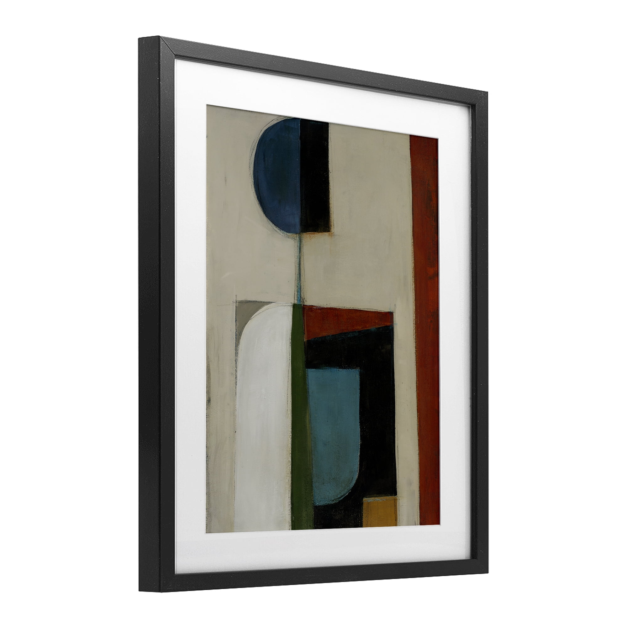 Stupell Industries Balanced Abstract Structure Black Framed Print Under Glass, design by Kippi Leonard