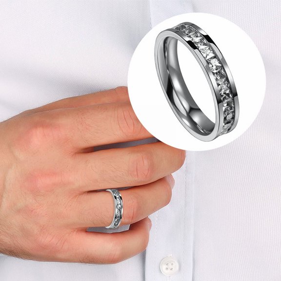 YYKihy New Zircon Ring Adjustable Anxiety Ring. Unisex Ring With Beads Spinning Ring Creative Jewelry