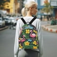 thumbnail image 7 of FORMRS Mini Backpack Purse for Women Travel Daypack Casual Shoulder Bag, Flamingo Floral Pattern, 7 of 7