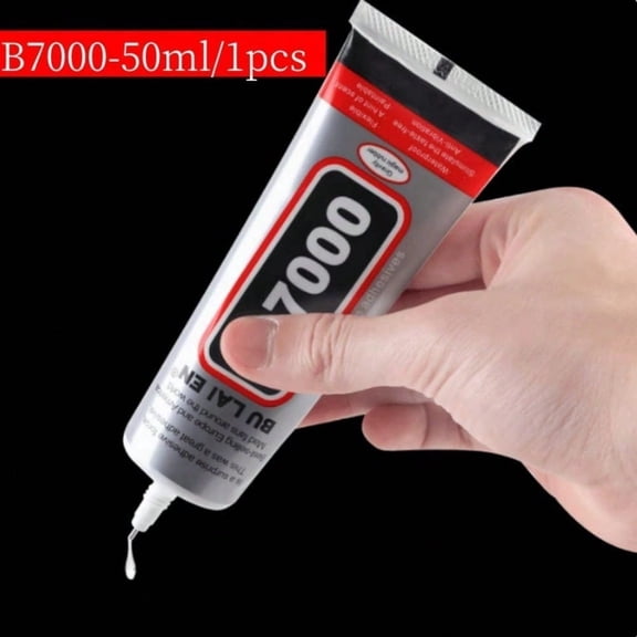 B-7000 Rhinestones Craft Glue, 50ML Clear Adhesive B7000 Glue Multipurpose Gem Glue with Precision Tips for DIY Art Fabric Cell Phones Metal Jewelry Making
