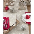 thumbnail image 3 of Fennco Styles Holiday White Snowflake Design Poly-Linen Natural Table Runner 16" W x 70" L - Natural Rectangular Table Cover for Home Décor, Banquets, Family Gatherings and Special Occasions, 3 of 3