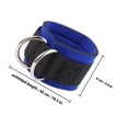 thumbnail image 2 of SHOWERORO 2Pcs Blue Nylon Ankle Strap for Gym Leg Strength Training Durable 4.3x2.4x0.2in, 2 of 8