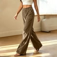 thumbnail image 5 of Drses Fall Winter Flowy Loose Palazzo Pants for Women, High Waist Striped Casual Lounge Trousers, Versatile Wide Leg Slacks for Travel Vacation Casual Daily Outfits Multi Neutral Stripes, 5 of 8