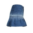 thumbnail image 3 of xiaxaixu Jupe Plissée Dégradée pour Femmes, Jupe en Denim Décontractée avec Poches, 3 of 9