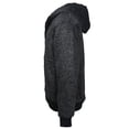 thumbnail image 2 of gary com Marled Sudaderas con capucha de forro polar con forro Sherpa de peso pesado para hombres, cremallera completa, tallas grandes, sudaderas grandes y altas, chaquetas 5XL carbón, 2 of 5