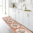 thumbnail image 4 of Washable Runner Rug, 2x10 Non-Slip Boho Vintage Hallway Rug Runner with Rubber Backing, Stain Resistant Distressed Carpet Runner for Bedroom, Kitchen, Laundry, Entrance, 4 of 8