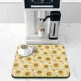 thumbnail image 2 of Washable Rubber Sunflower Cute Floral Dish Drying Mats for Kitchen Counter Home Large Coffee Bar Pad Accessories and Decor for Utensils Stemware 16''x18'', 2 of 7