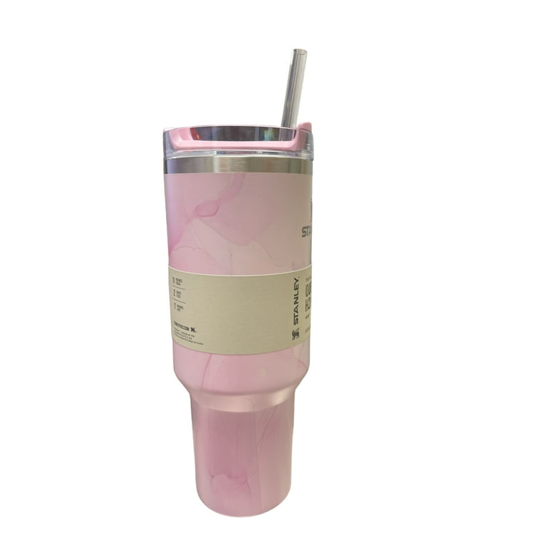 Stanley Dining | Stanley 40 oz Stainless Steel H2.0 FlowState Quencher Tumbler Watercolor Tulle | Color: Blue/Pink | Size: Os | Xkrysstylex's Closet