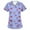 Purple, variant on jsaierl Women Christmas Scrub Tops V-Neck Short Sleeve Snowman Graphic Top Working T Shirts Nurse Uniform Soft Lightweight Blouse Tees with Pockets
