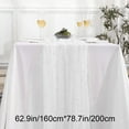 thumbnail image 3 of Hiroekza Elegant Cheesecloth Table Runner 79 Inch Long - Pearl Gauze Cheese Cloth Tablecloth - Lace Fabric Table Runners for for Wedding Party Summer Garden Farmhouse Decoration White, 3 of 5