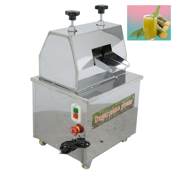 3 Rollers Electric Sugarcane Press Juicer Machine Desktop Stainless Steel Commercial 110V 1100W