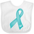 thumbnail image 3 of Inktastic Teal Awareness Ribbon Girls Baby Bib, 3 of 4