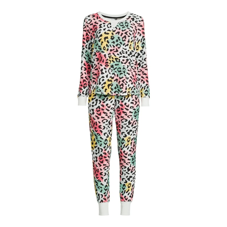 Just Love Women's Tie Dye Two Piece Thermal Pajama Set 6962-10195