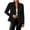 Black, variant on Casual Blazers for Women 2025 Long Sleeve Textured Open Front Notch Collar Business Casual Work Office Jacket