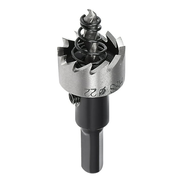 Uxcell Sierra de corona HSS de 22mm para taladro de acero inoxidable y metal