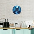 thumbnail image 4 of Vintage Wall Decor Blue Moon Castle Wall Plaque Sign Round Metal Tin Sign Round Welcome Door Hanging, Suitable for Home Garden Kitchen Bar Cafe Restaurant Garage Wall Decor 8x8 Inch, 4 of 8