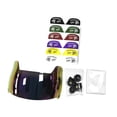 thumbnail image 1 of Visor de fútbol americano Visor de protección facial Resistente a los rasguños Mejora las piezas de visibilidad para adultos Helmets de fútbol juvenil Azul colorido, 1 of 8