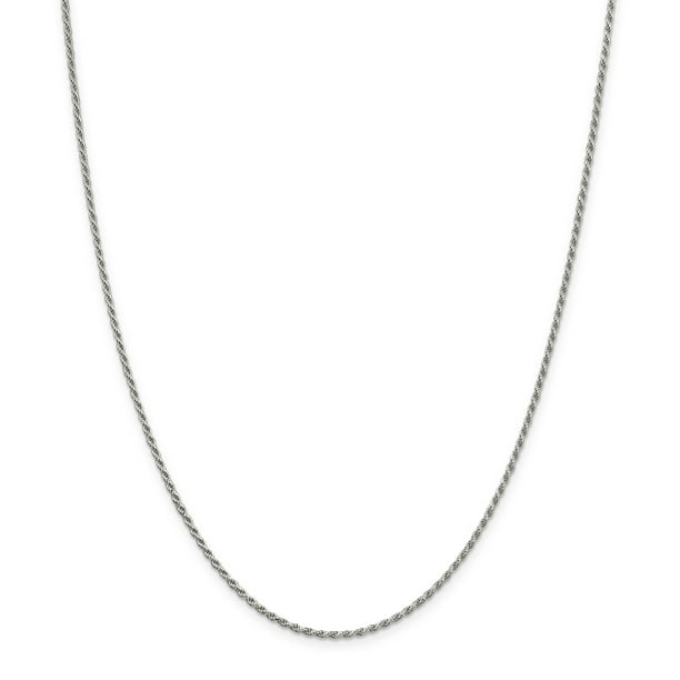 IceCarats - 925 Sterling Silver 1.7mm Link Rope Chain Necklace 24 Inch ...