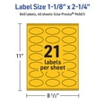 thumbnail image 6 of Avery Oval Scalloped Labels, Bright Yellow, 1-1/8" x 2-1/4", 840ct, 6 of 11