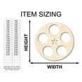 thumbnail image 2 of Unfinished Wood Film Reel Shape 18" / 1/4", 2 of 4